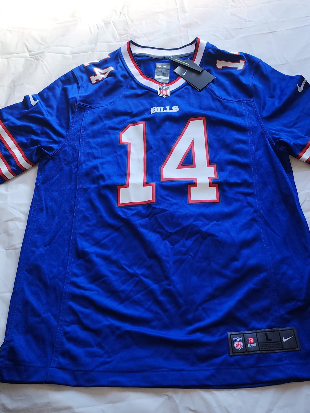NIKE MEN'S BUFFALO BILLS STEFON DIGGS #14 NFL JERSEY BLUE SIZE LARGE